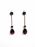 “Pomegranate Waltz” Garnet Drop Earrings