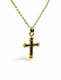 "Peace Be with You" 18K Gold Cross Pendant