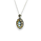 "Victorian Fae Garden" Aquamarine Pendant