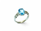 "Ocean Glimmer" Swiss Blue Topaz Ring