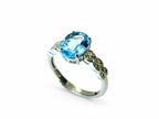 "Ocean Glimmer" Swiss Blue Topaz Ring