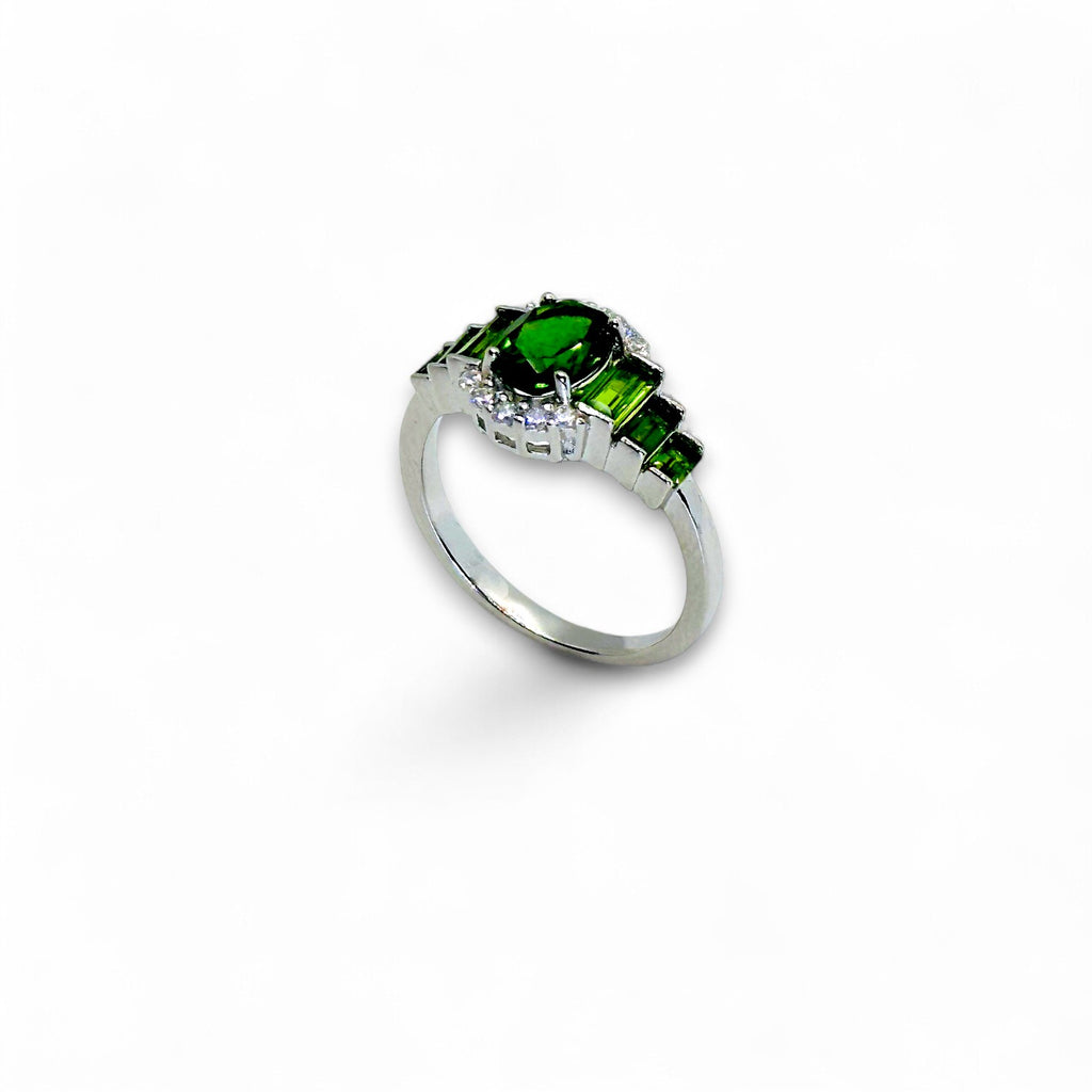 "Siberian Green Glade" Diopside Ring