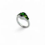 "Siberian Green Glade" Diopside Ring