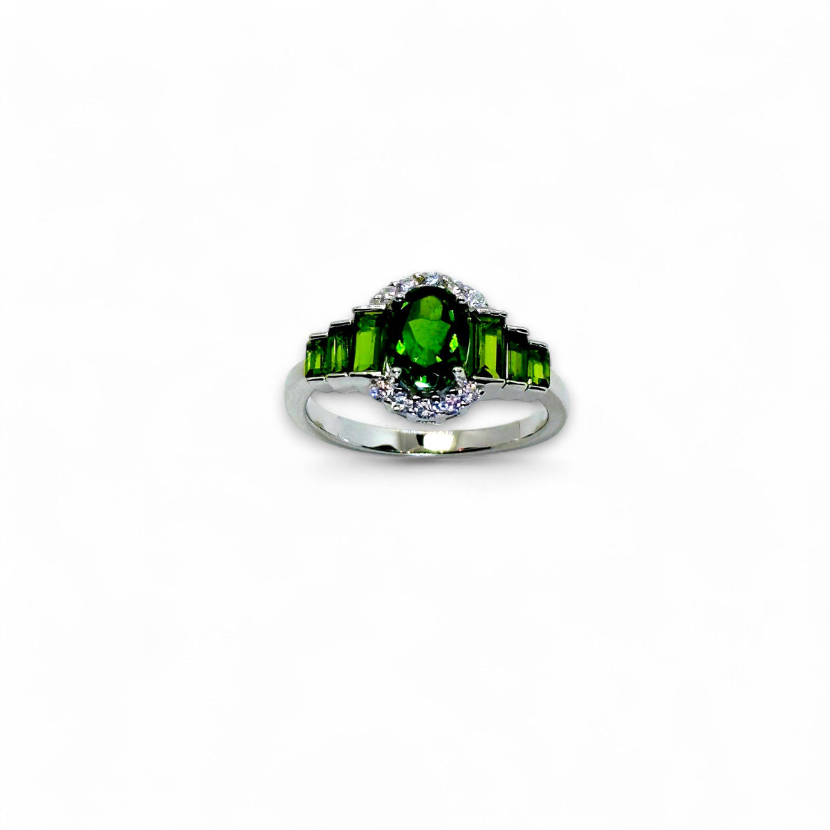 "Siberian Green Glade" Diopside Ring