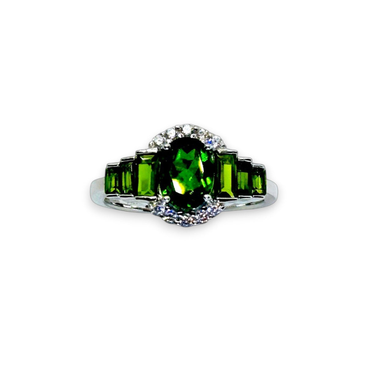 "Siberian Green Glade" Diopside Ring