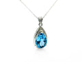 "Mermaid's Teardrop" Blue Topaz Pendant