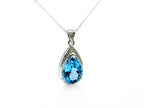 "Mermaid's Teardrop" Blue Topaz Pendant