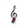 "The Crimson Melody" Coral Pin