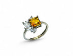 "Frosted Ember" Citrine Ring