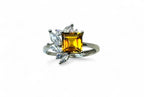 "Frosted Ember" Citrine Ring