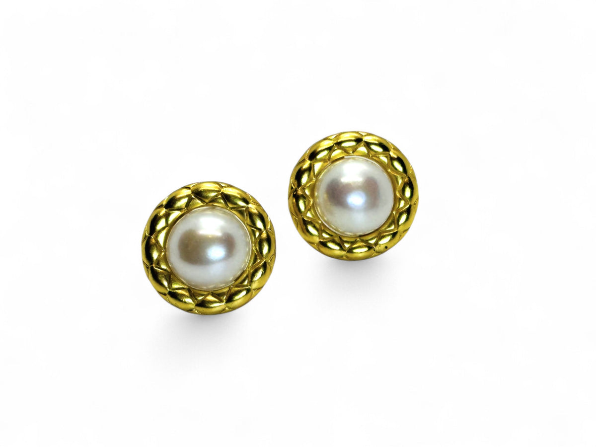 "Compass" Pearl Earrings