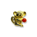 "Mischief's Coral Orb" Coral Pin