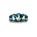 "The Winter Sky" Blue Topaz Band Ring