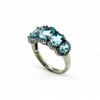 "The Winter Sky" Blue Topaz Band Ring