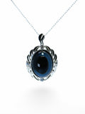 "Fjord Gaze" Bi-Colour Natural Agate Pendant