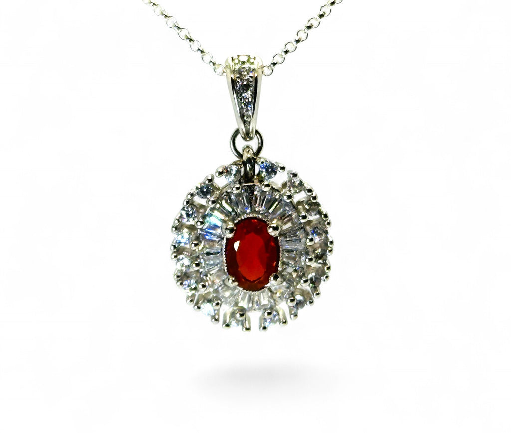 “Fiery Eye" Fire Opal Pendant
