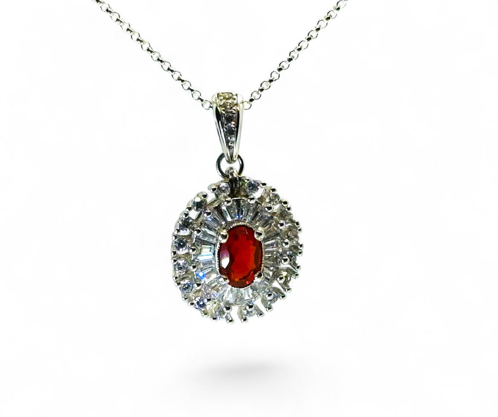 “Fiery Eye" Fire Opal Pendant