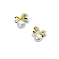 "Wrapped Present" Pearl Studs
