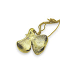 "Autumn Ginkgo Dew" Sterling Silver Pendant, Handcrafted