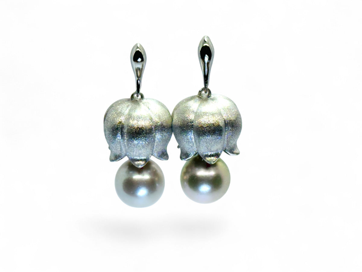 "Sweet Lilies of the Valley" Akoya Pearl Pendant