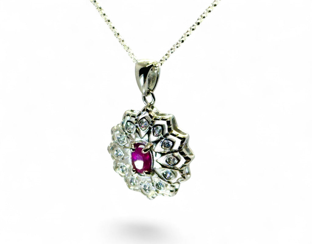 "Renaissance Pinkfire" Ruby Pendant