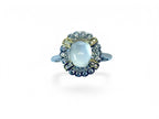 "Moonlit Daisy Pistil" Moonstone Ring