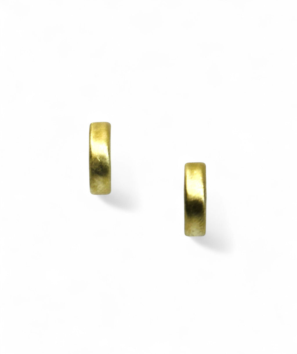 "Gold Sand" Matte Hoop Earrings