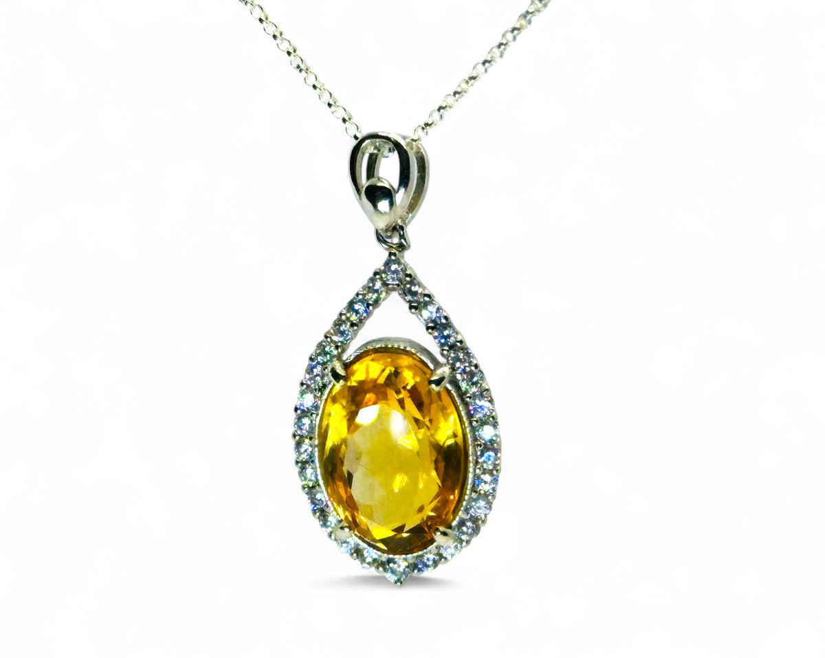 "The Orange Blossom's Heart" Citrine Pendant