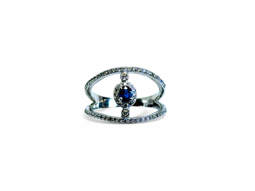"Icy Blue" Natural Blue Sapphire Ring