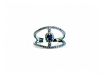 "Icy Blue" Natural Blue Sapphire Ring