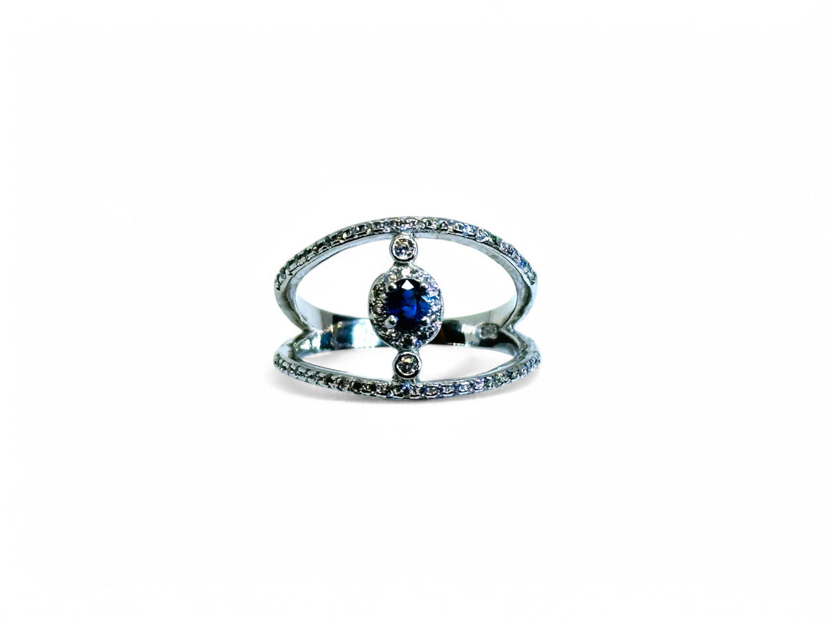 "Icy Blue" Natural Blue Sapphire Ring