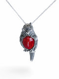 "Fortune's Feather" Parrot Necklace & Brooch