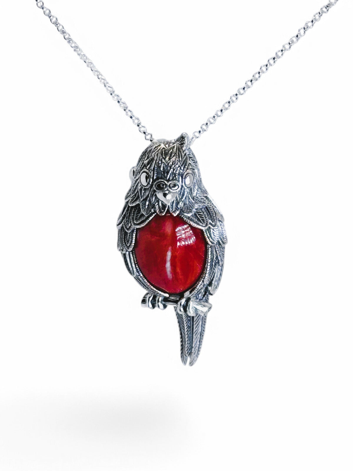 "Fortune's Feather" Parrot Necklace & Brooch