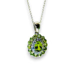 "Verdant Lime Bloom" Peridot Pendant