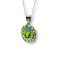 "Verdant Lime Bloom" Peridot Pendant