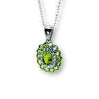 "Verdant Lime Bloom" Peridot Pendant