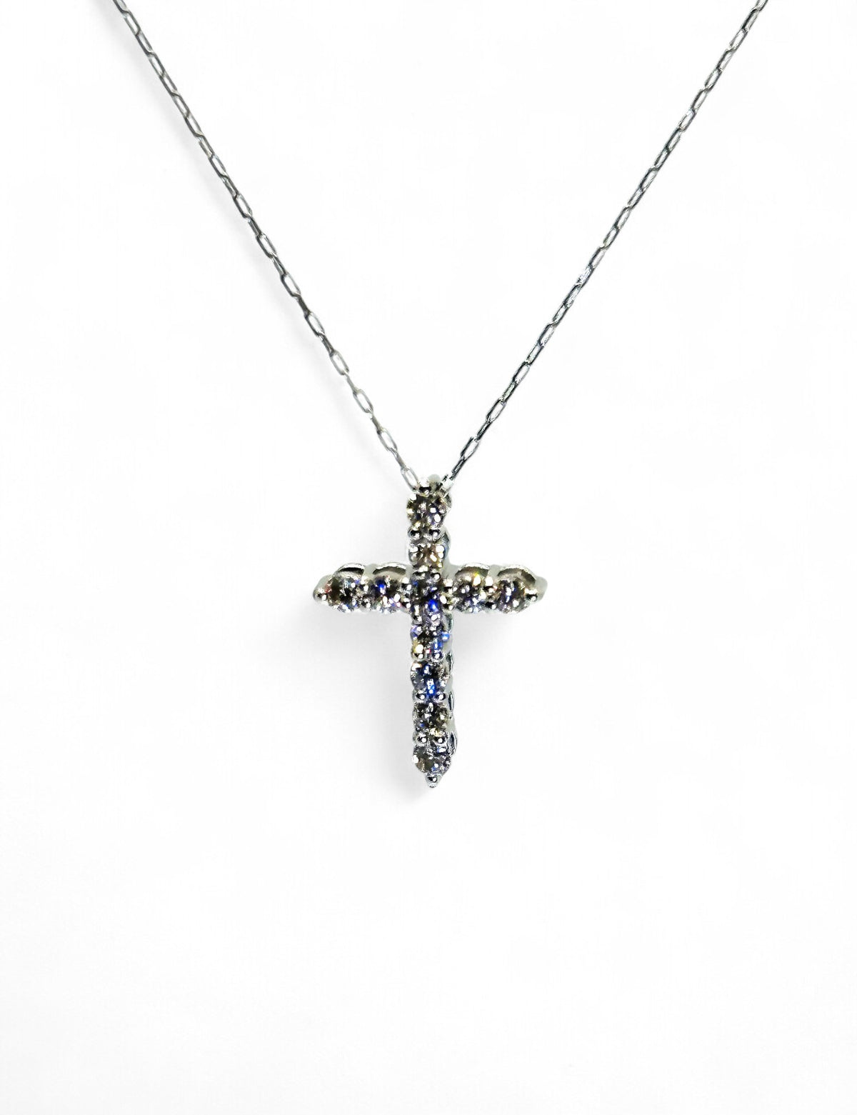 "Peace Be with You" Diamond Cross Necklace