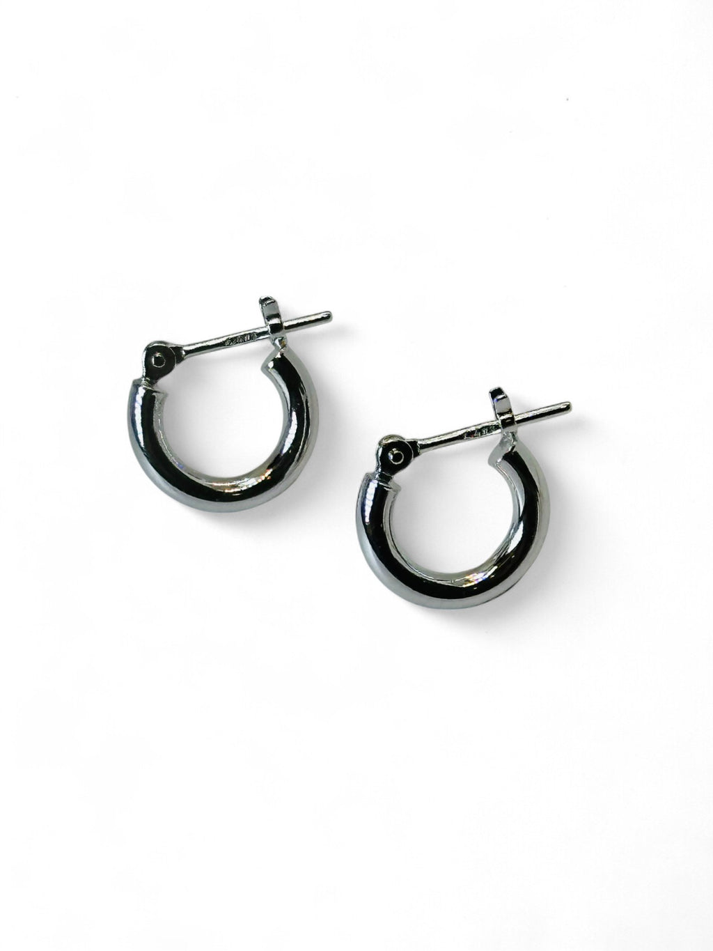 "Always" Platinum Hoop Earrings