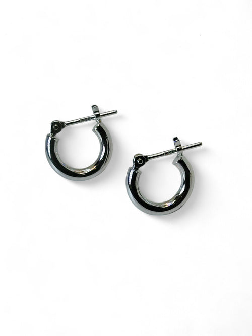 "Always" Platinum Hoop Earrings