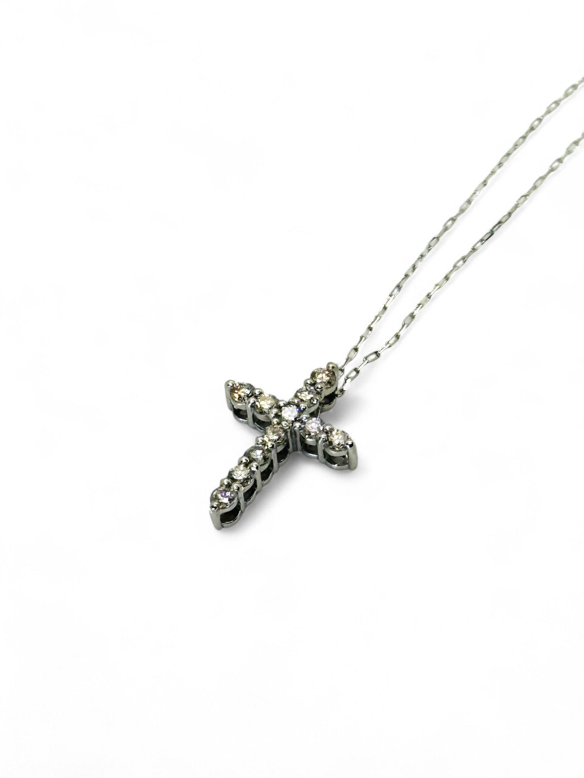 "Peace Be with You" Diamond Cross Necklace