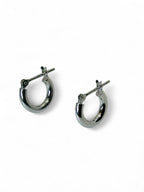 "Always" Platinum Hoop Earrings