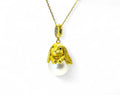 "Rabbit & Luminous Moon" South Sea Pearl Necklace