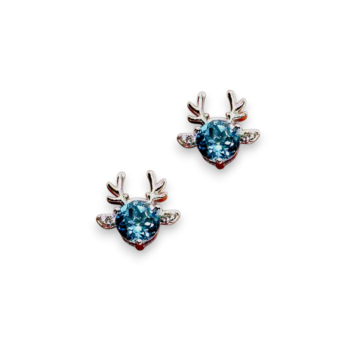 "Rudolph's Blue" Topaz Studs