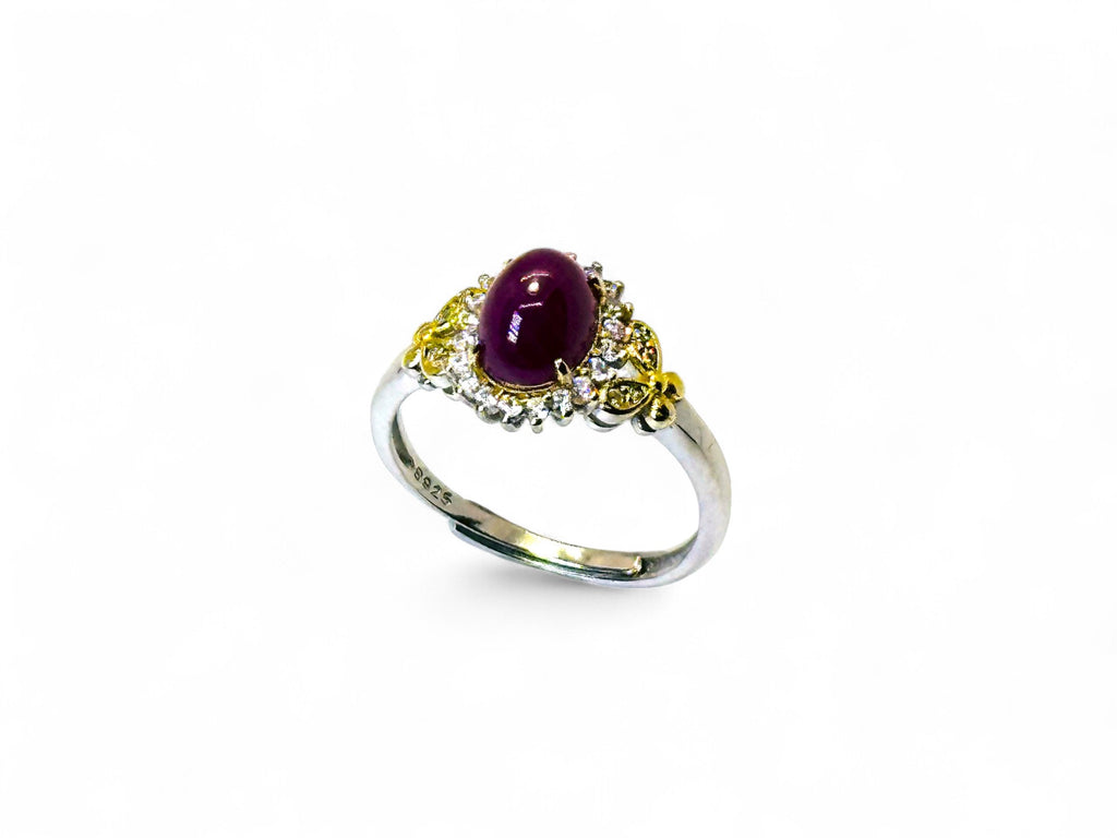 "Crimson Dome" Ruby Ring