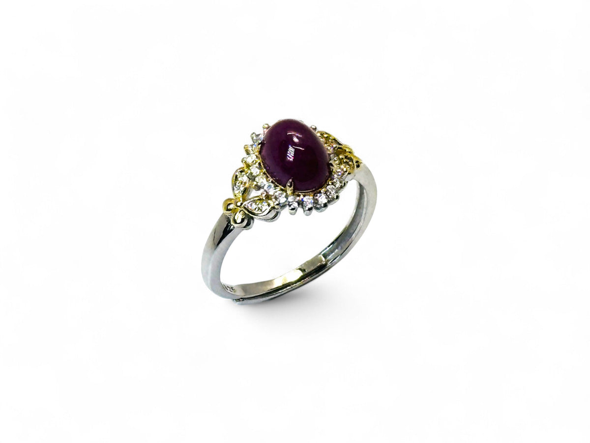 "Crimson Dome" Ruby Ring