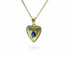 "Verona Heart Keeper" Blue Sapphire Pendant