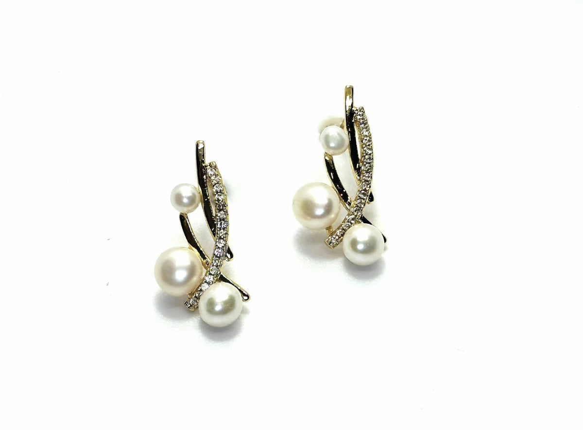 "Splash" Pearl Earrings