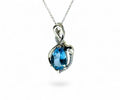 "The Blue Ivy" Swiss Blue Topaz Necklace