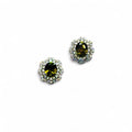 "Olive Green Chandelier" Tourmaline Studs